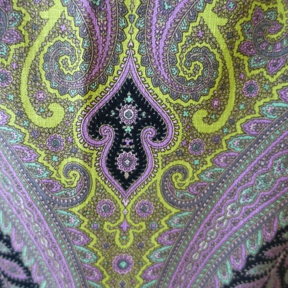 J. Crew JCrew #76239 Orchid Chartreuse Paisley pencil Skirt Petite 2 2P XS - Picture 3 of 11